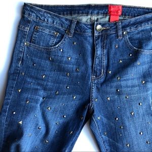 Studded denim